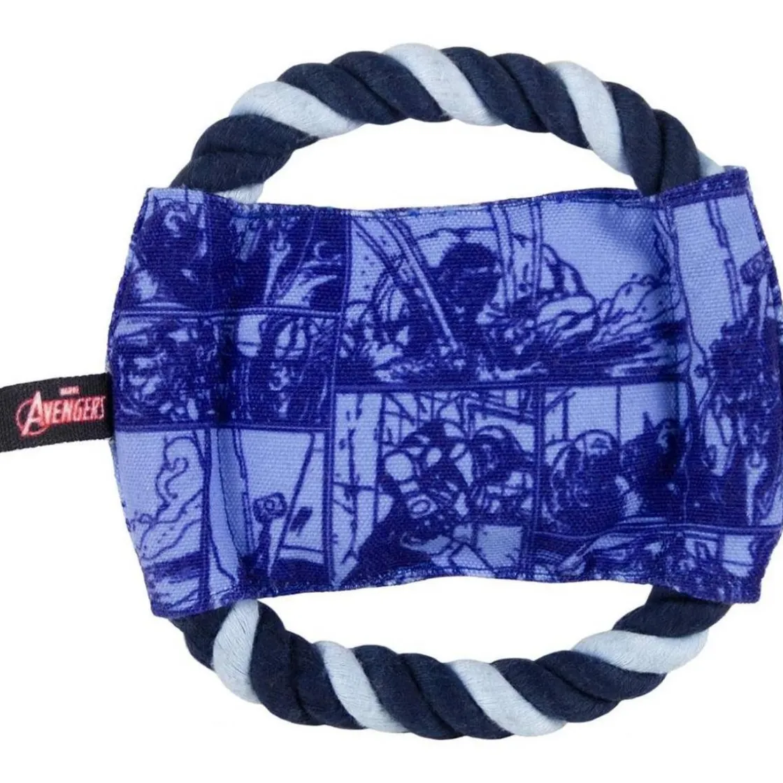 ARTESANIA CERDÁ Los vengadores - Cuerda dental disco para perro con sonidos