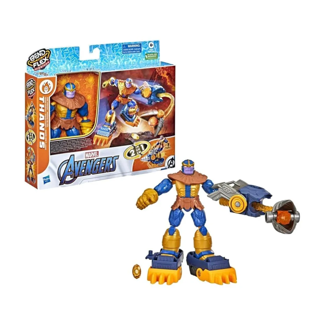 HASBRO EU TRADING Los Vengadores - Thanos - Figura Bend and Flex