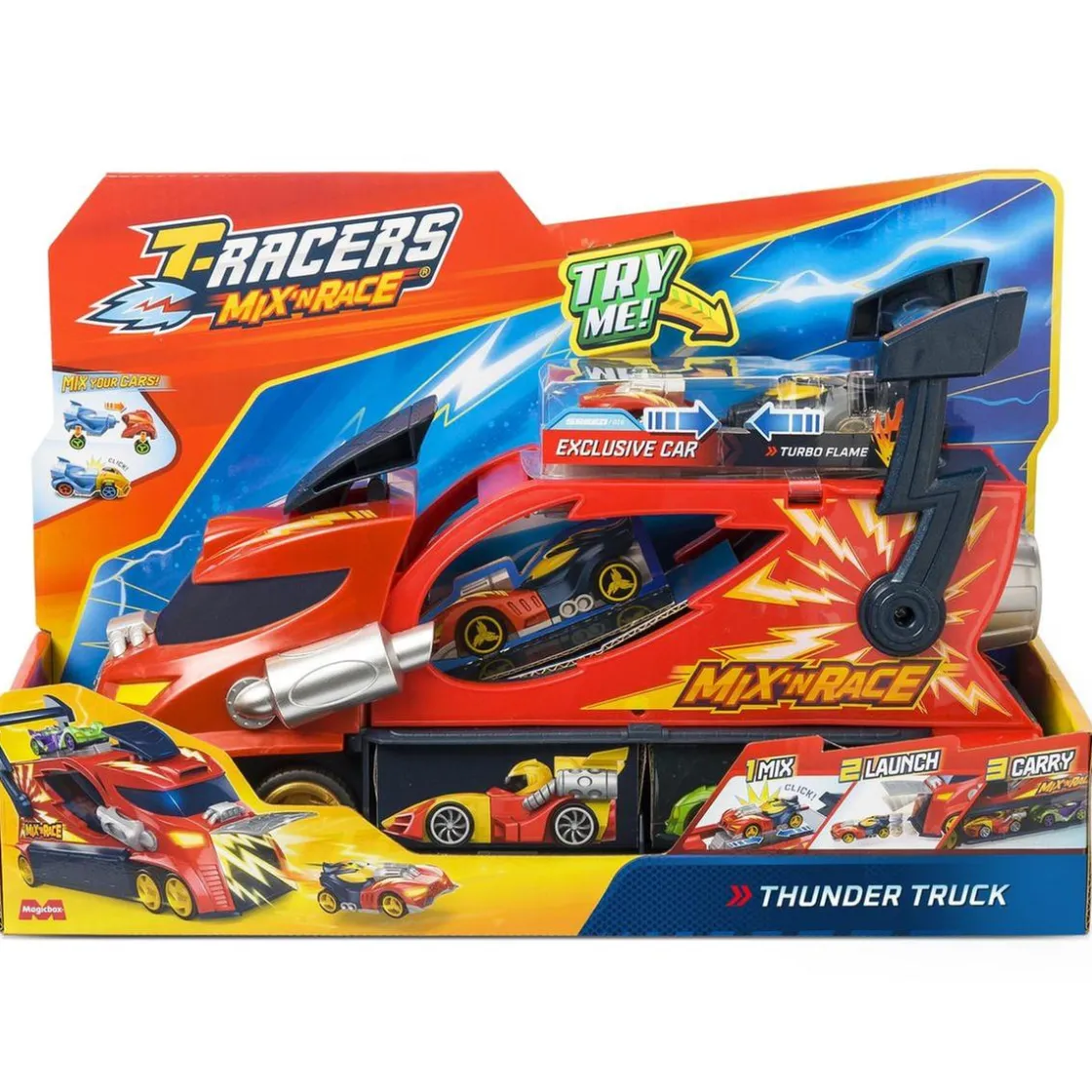 T-RACERS Magic Box - Mix ´N Race Thunder Truck ㅤ* Vehículos Y Circuitos