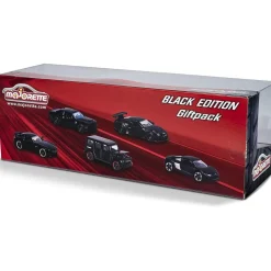 MAJORETTE TOYS Majorette - Set de 5 coches de juguete negros con ruedas giratorias ㅤ