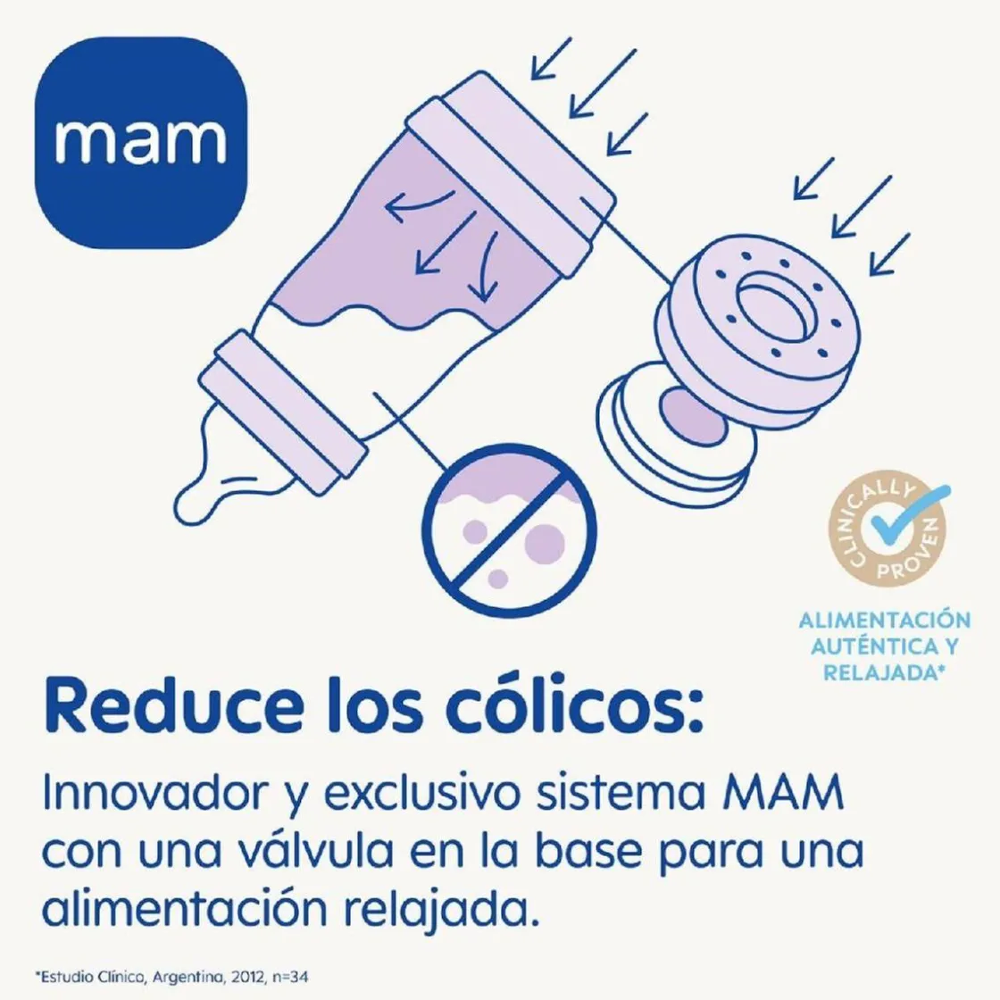MAM - Biberón Easy Start anticólicos 160ml Rosa ㅤ