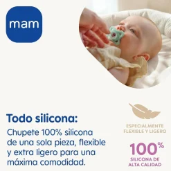 MAM - Pack 2 chupetes Comfort Silicona 3-12 meses - Azul