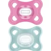 MAM - Pack 2 chupetes Comfort Silicona 3-12 meses - Rosa/Verde