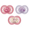 MAM - Pack 3 chupetes Day & Night silicona +6 meses Rosa