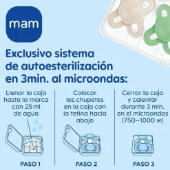 MAM - Pack 3 chupetes Day & Night silicona +6 meses Neutro