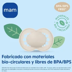 MAM - Pack 3 chupetes Day & Night silicona +6 meses Neutro