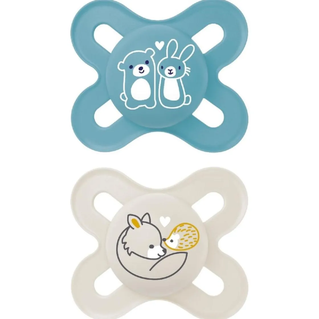 MAM - Pack 2 chupetes Start silicona mate 0-2 meses azul