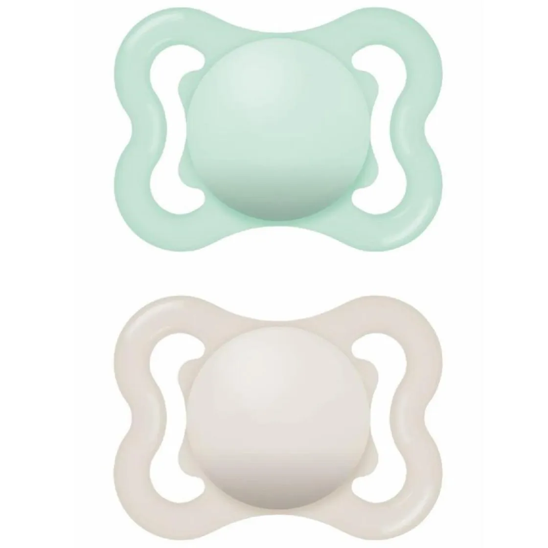 MAM - Pack 2 chupetes Supreme Night silicona brillante 2-6 meses neutro* Biberones Y Chupetes·Chupetes