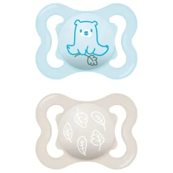 MAM - Pack 2 chupetes Supreme silicona mate 2-6 meses azul