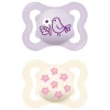 MAM - Pack 2 chupetes Supreme Night silicona brillante 2-6 meses rosa