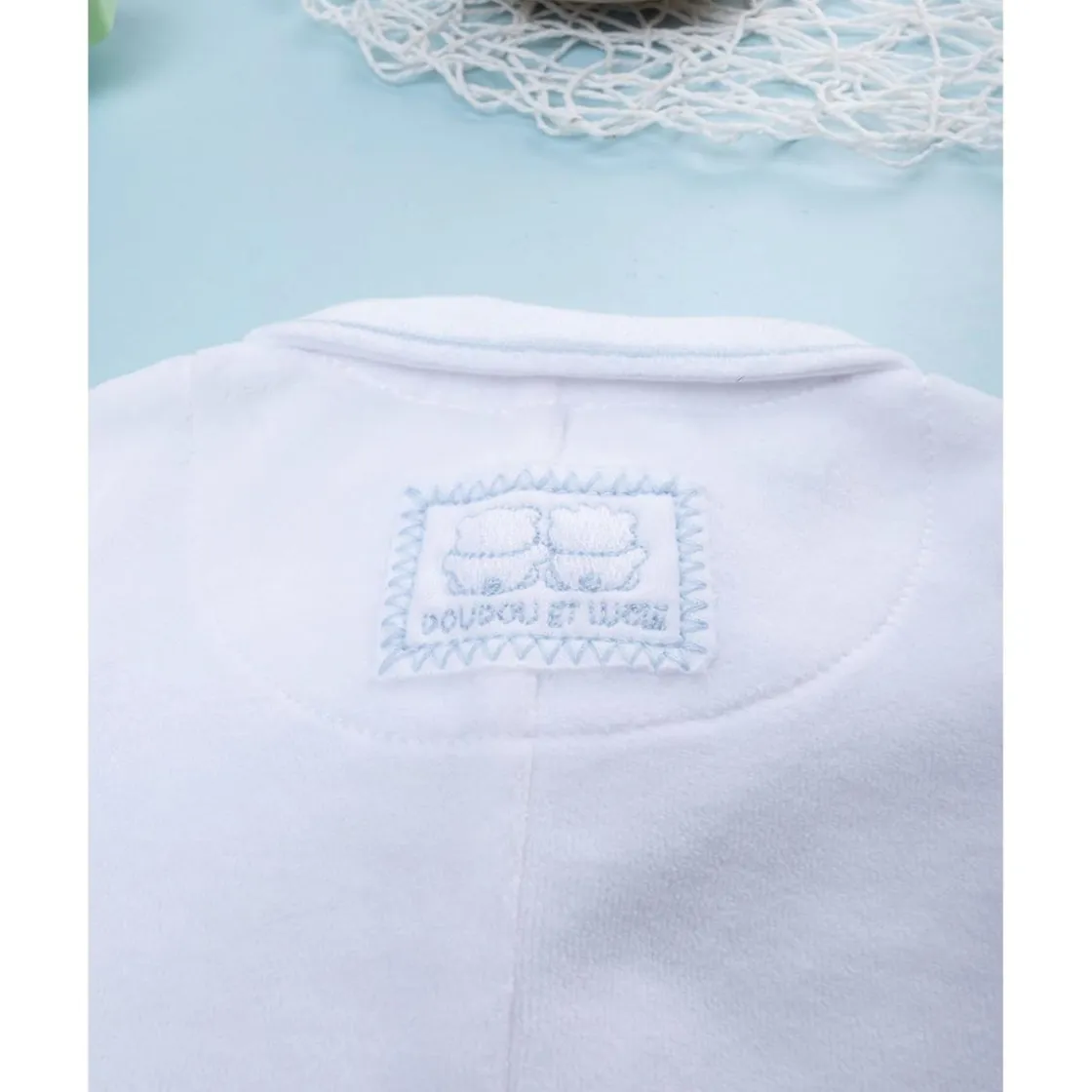 Prenatal Mameluco de bebé blanco con osito de regalo