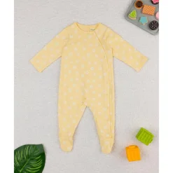 Prenatal Mameluco de niña amarillo con margaritas por todas partes