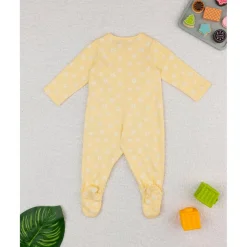 Prenatal Mameluco de niña amarillo con margaritas por todas partes