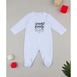 Prenatal Mameluco unisex blanco con estampado