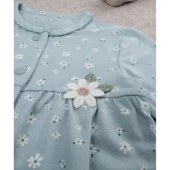 Prenatal Mameluco verde margaritas para niña