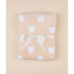 Prenatal Manta de Cuna de Forro Polar Unisex Beige