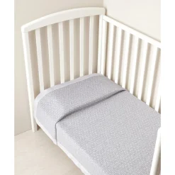 Prenatal Manta de Cuna Gris con Motivos de Puntos