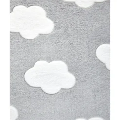 Prenatal Manta para cama de peluche sintético gris con nubes* Ropa De Cama·Sábanas Y Mantas|Recién Nacido·Ropa De Cama