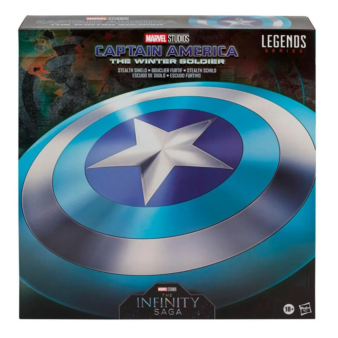 HASBRO IBERIA Marvel - Capitán América - Réplica Escudo de Sigilo Soldado de Invierno