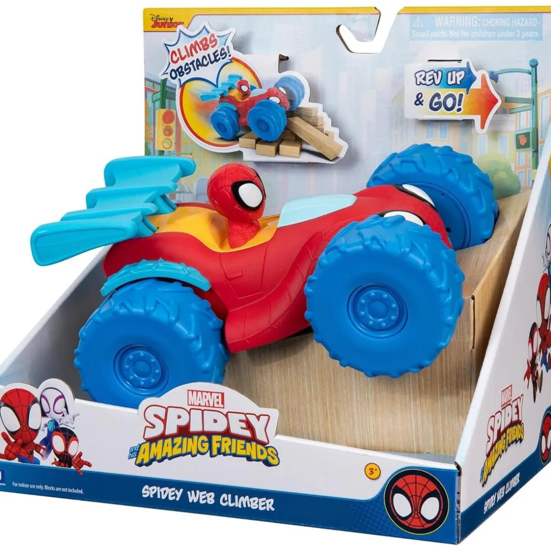 TOY PARTNER S.A. Marvel - Spidey - Vehículo motorizado trepa obstáculos ㅤ* Coleccionables Y Mini Mundos