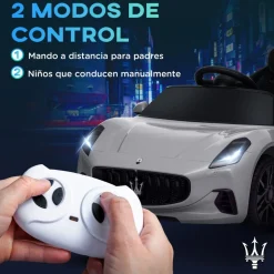 AIYAPLAY Maserati Gran Turismo Folgore eléctrico Gris* Vehículos De Batería O A Pedales