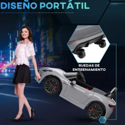 AIYAPLAY Maserati Gran Turismo Folgore eléctrico Gris* Vehículos De Batería O A Pedales