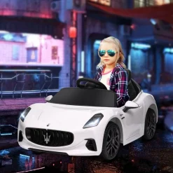 AIYAPLAY Maserati Gran Turismo Folgore eléctrico Blanco