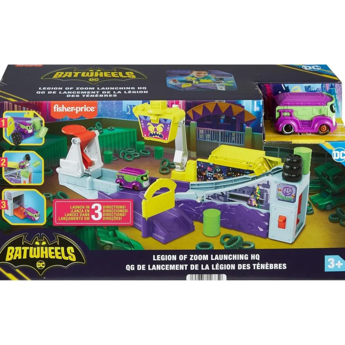 MATTEL - Conjunto de Lanzamiento Batwheels ㅤ* Coleccionables Y Mini Mundos