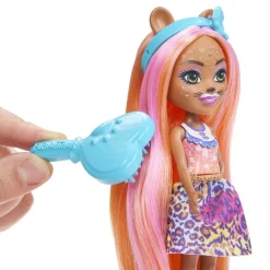 MATTEL - Enchantimals - Muñeca guepardo Glam Party con accesorios para peinar y mascota ㅤ* Muñecas