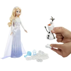 TOYS "R" US Mattel - Frozen - Aventuras de Elsa y Olaf con Nieve Muñeca ㅤ