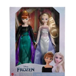 MATTEL - Frozen - Muñeca reinas Elsa y Anna estilo Frozen ㅤ