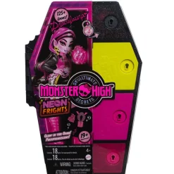 MATTEL - Monster High - Muñeca Draculaura Neon Frights con accesorios luminosos ㅤ