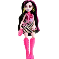 MATTEL - Monster High - Muñeca Draculaura Neon Frights con accesorios luminosos ㅤ