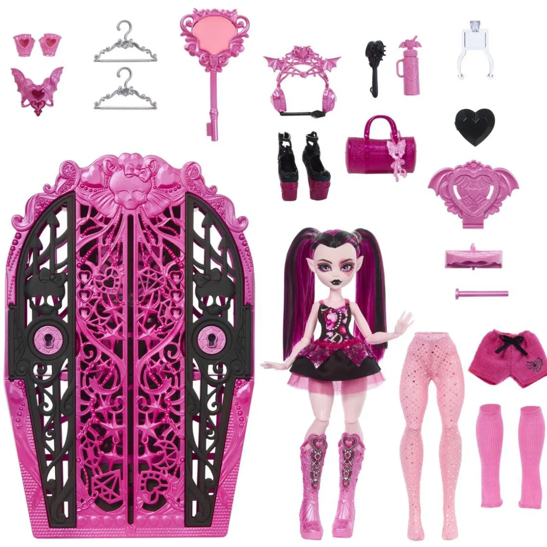 MATTEL - Monster High - Muñeca Draculaura Skulltimate con armario y accesorios