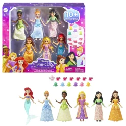 MATTEL - Pack 6 muñecas pequeñas Fiesta del té con accesorios ㅤ* Muñecas