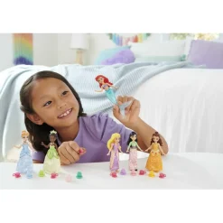 MATTEL - Pack 6 muñecas pequeñas Fiesta del té con accesorios ㅤ* Muñecas