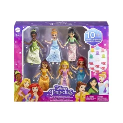 MATTEL - Pack 6 muñecas pequeñas Fiesta del té con accesorios ㅤ* Muñecas