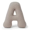 MEOWBABY - Almohada Infantil con Forma de Letra “A” Color Gris Claro “Bearly A”