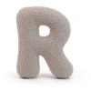 MEOWBABY - Almohada Infantil con Forma de Letra “R” Color Gris Claro “Bearly R”* Descanso·Colchones Y Almohadas