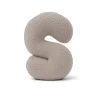 MEOWBABY - Almohada Infantil con Forma de Letra “S” Color Gris Claro “Bearly S”