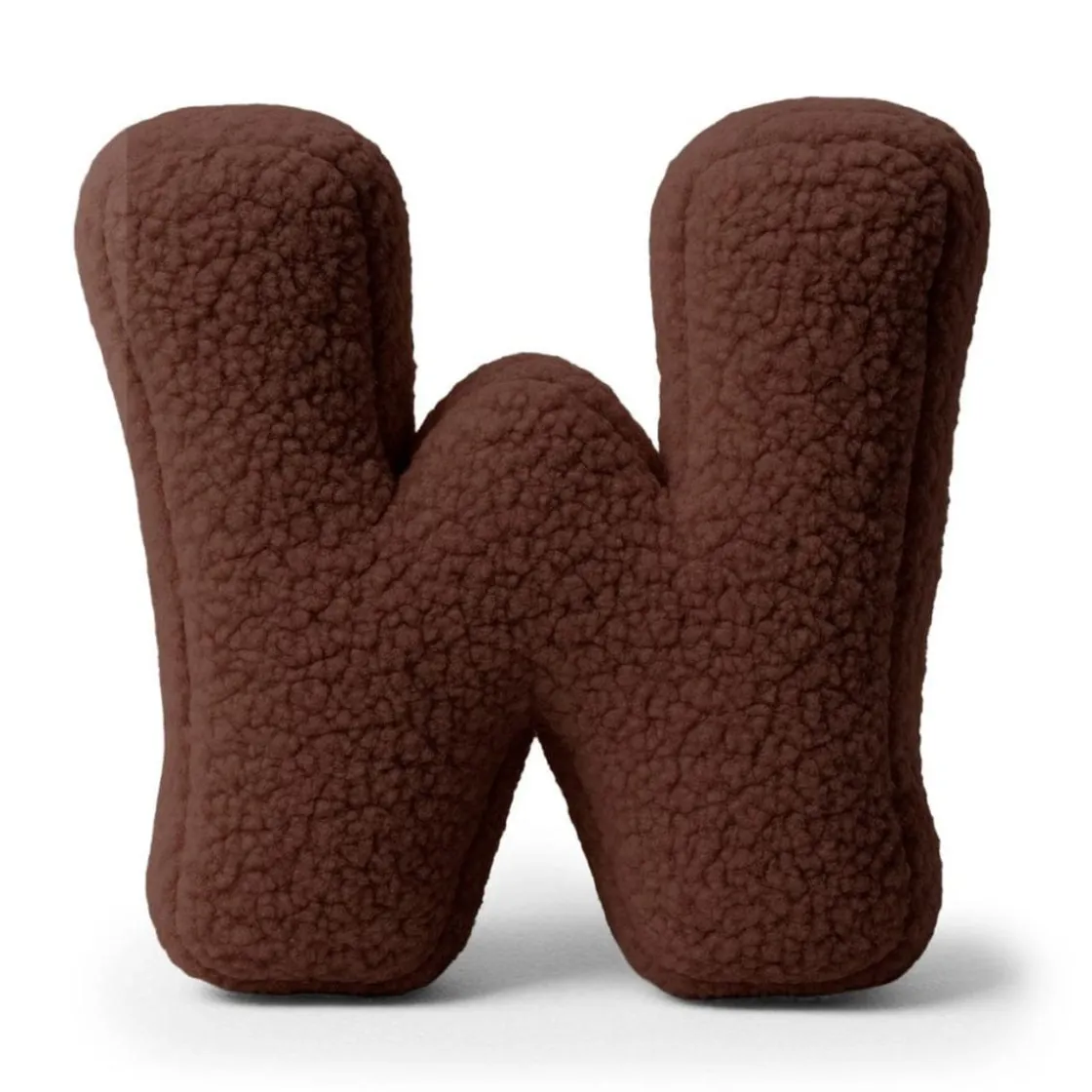 MEOWBABY - Almohada Infantil con Forma de Letra “W” Color Marrón Oscuro “Bearly W”* Descanso·Colchones Y Almohadas