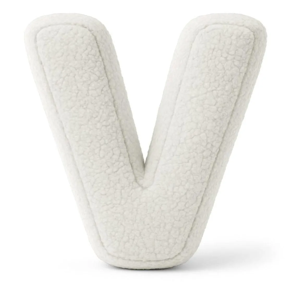 MEOWBABY - Almohada Infantil con Forma de Letra “V” Color Blanco Roto “Bearly V”* Descanso·Colchones Y Almohadas