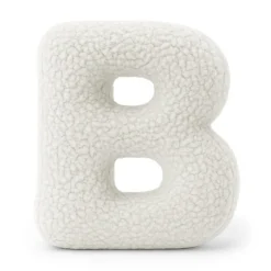 MEOWBABY - Almohada Infantil con Forma de Letra “B” Color Blanco Roto “Bearly B”* Descanso·Colchones Y Almohadas