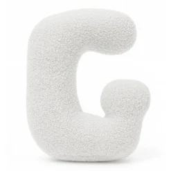 MEOWBABY - Almohada Infantil con Forma de Letra “G” Color Blanco Roto “Bearly G”* Descanso·Colchones Y Almohadas