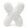 MEOWBABY - Almohada Infantil con Forma de Letra “X” Color Blanco Roto “Bearly X”