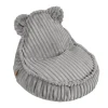 MEOWBABY - Churros Sako Bag Teddy – Puf infantil en gris claro* Entretenimiento·Hamacas Y Columpios|Estilo De Vida