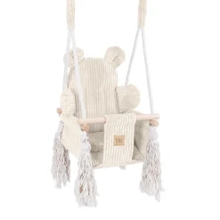 MEOWBABY - Columpio Interior “Bear Swing” para bebés Beige* Entretenimiento·Hamacas Y Columpios