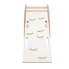 MEOWBABY - Mecedora Infantil Blanca con Escalera y Cojín Gris “Medium Dream Rocker White Wood”