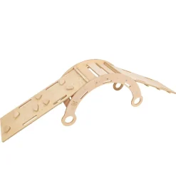 MEOWBABY - Mecedora Infantil de Madera Natural con Tobogán, Escalera y Cojín Gris “Medium Dream Rocker Classic”* Entretenimiento·Hamacas Y Columpios