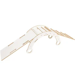 MEOWBABY - Mecedora Infantil Blanca con Tobogán y Escalera “Medium Dream Rocker White Wood”* Entretenimiento·Hamacas Y Columpios